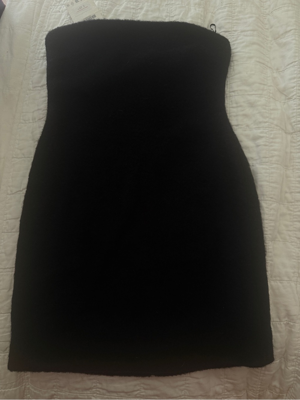 Zara Strapless Faux Fur Dress